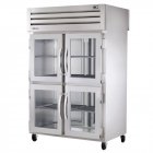 True STG2RPT-4HG-2S-HC Spec Series 2-Section Glass Half Door Front / Solid Full Door Rear Pass-Thru Refrigerator 52" - 115v