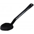 Carlisle 442003 One-Piece Plastic Solid Serving Spoon with Notched Handle 13" - Black