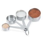Vollrath 46589 Stainless Steel 4-Piece Straight-Sided Measuring Spoon Set - Includes (1) 1 Tbsp., (1) 2 Tbsp., (1) 2 tsp. and (1) 1 tsp.