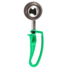 Vollrath 47393 Jacob's Pride Standard Length Disher with Green Squeeze Handle 2.8 oz. - Size 12 - 12/Case