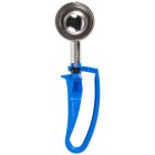 Vollrath 47395 Jacob's Pride Standard Length Disher with Royal Blue Squeeze Handle 2 oz. - Size 16