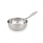 Vollrath 47792 Intrigue Stainless Steel Saucier / Sauce Pan with Riveted Ergonomic Hollow Handle 3 Qt. - Induction Ready