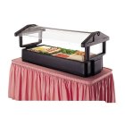 Cambro 4FBRTT110 Black Tabletop Double-Sided Self-Serve Salad/Buffet Food Bar with Sneeze Guard 51" - (3) Full Size Pan/Capacity