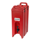 Cambro 500LCD158 Camtainer Insulated Beverage Dispenser 5 Gal. - Hot Red
