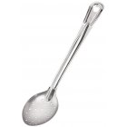Browne 572132 Conventional Medium Gauge Stainless Steel Perforated Serving Spoon with Reinforced Grooved Handle 13"