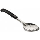 Browne 572312 Heavy Gauge Stainless Steel Perforated Serving Spoon with Black Plastic Handle 11"