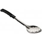 Browne 572332 Heavy Gauge Stainless Steel Perforated Serving Spoon with Black Plastic Handle 13"