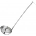 Browne 574708 Conventional Two-Piece Stainless Steel Ladle with 12-3/4" Hooked Handle 8 oz.