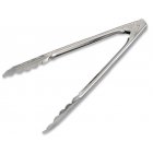 Browne 57547 2-Piece Stainless Steel Scalloped Utility Tongs 9-1/2"