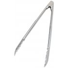 Browne 57548 2-Piece Stainless Steel Scalloped Utility Tongs 12"