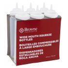 Browne 57802500 Wide Mouth Squeeze Bottle with No-Drip Tip 24 oz. - Clear - 6/Set