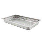 Browne 5781112 Medium-Weight Stainless Steel Anti-Jam Perforated Steam Table Food Pan 2-1/2" Deep - Full Size