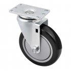 BK Resources 5SBR-1PT-PLY-TLB Swivel Plate Caster with Brake 5"