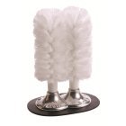 Browne 616112 Double-Head White Nylon Glass Brush with Suction Base 8-1/2"