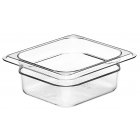 Cambro 62CW135 Camwear Polycarbonate Food Pan 2-1/2" Deep - 1/6 Size - Clear
