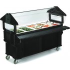 Carlisle 661103 Carlisle Portable Food Bar 72"X23" Polyethylene Black 