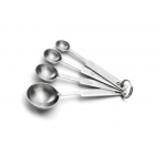 TableCraft 722 4 Piece Stainless Steel Measuring Spoon Set, Heavyweight