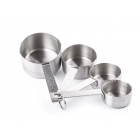 TableCraft 725 4 Piece Measuring Cup Set, Stainless Steel