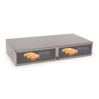 Nemco 8045W-SBB Stainless Steel Hot Dog Bun Box 35-1/2"W x 19"D x 6-1/4"H - Holds 60 Buns