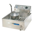 Gold Medal 8051D FW-9 Electric Shallow Funnel Cake Fryer with Drain - (1) 20 lbs. Vat with (4-6) Cake Capacity - 120v