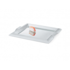 Vollrath 82090 11.75" Square Serving Tray - Handles, Stainless - 3ea/Case