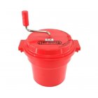 Chef Master 90012 Premium Plastic Manual Salad Dryer / Spinner with Brake 2-1/2 gal. - Red