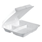Dart 95HT3R 3 Comp Foam Hinged Container 9-1/2" (Case of 200) Restaurant Disposable Container