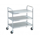 Vollrath 97106 3 Level Stainless Utility Cart w/ 500 lb Capacity, Raised Ledges