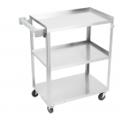 Vollrath 97120 3 Level Stainless Utility Cart w/ 300 lb Capacity, Raised Ledges