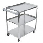 Vollrath 97121 3 Level Stainless Utility Cart w/ 300 lb Capacity, Raised Ledges