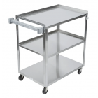 Vollrath 97126 3 Level Stainless Utility Cart w/ 400 lb Capacity, Raised Ledges