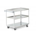 Vollrath 97140 3 Level Stainless Utility Cart w/ 500 lb Capacity, Raised Ledges