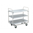 Vollrath 97168 3 Level Stainless Utility Cart w/ 500 lb Capacity, Raised Ledges