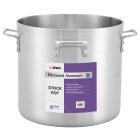 Winco ALHP-140 Elemental Extra-Heavyweight Aluminum Stock Pot with 4 Handles 140 qt.