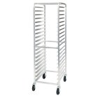 Winco ALRK-20 Aluminum Mobile Full-Height End Loading Sheet Pan Rack without Brakes 70"H - (20) Full-Size Pan/Capacity - Unassembled