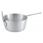 Winco ALSP-7 Aluminum Fryer/Pasta Pan with Front Hook and Riveted Handle 7 qt.