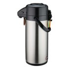 Winco APSP-925 Stainless Steel Lined Airpot with Push Button 2-1/2-Liter - 6/Case
