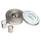 Adcraft AT-5357 Ateco Tin Plated 11-Piece Plain Round Biscuit Cutter Set with Storage Canister - 96 Sets/Case