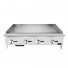 Atosa ATMG-48 CookRite Countertop Heavy-Duty Gas Griddle w/ 4 Burners, Steel Plate & Manual Control - 120,000 BTU