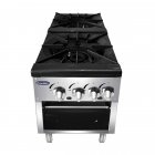 Atosa ATSP-18-2 CookRite Natural Gas Stock Pot Range wi/ 2 Burners 18" - 160,000 BTU