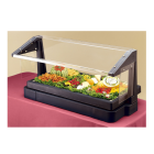 Cambro BBR720110 Black Tabletop Single-Sided Self-Serve Salad/Buffet Bar with Sneeze Guard 73-7/8" - (5) Full Size Pan/Capacity
