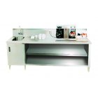Advance Tabco BEV-30-72L Stainless Steel Enclosed Base Beverage Table with Left Side Sink & Urn Trough Drain 72" x 30"