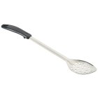 Winco BHPP-15 Stainless Steel Perforated Basting Spoon with Stop-Hook Polypropylene Handle 15"