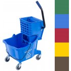 Carlisle 3690814 Carlisle 26 qt Mop Bucket Combo - Side Press Wringer, Polyethylene, Blue  