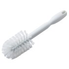 Winco BRB-12 Bottle Cleaning Brush with Soft Polyester Bristles and Plastic Handle 12"L x 2-3/4" dia. - White