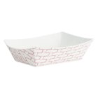Boardwalk BWK30LAG050 Red/White Paper Food Boat Tray 1/2 lb. Capacity - 1000/Case