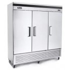 Migali C-3RB-HC Competitor Series 3-Section 3 Solid Door Reach-In Refrigerator 82" - Bottom Mount Compressor - 72 cu. ft. - 115v