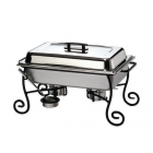 American Metalcraft CF1 Chafer Frame & Cup w/ Side Handle, Black/Wrought Iron - 2ea/Case