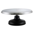 Winco CKSR-12 Aluminum Round Revolving Cake Decorating Stand with Cast Iron Base and Non-Slip Silicone Bottom 12" - 6/Case
