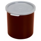 Cambro CP27195 Plastic Round Crock w/ Lid 2.7 Qt. - Reddish Brown